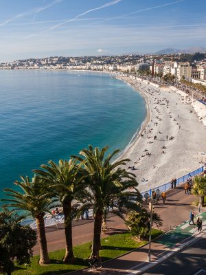 View of Nice in the French Riviera, France